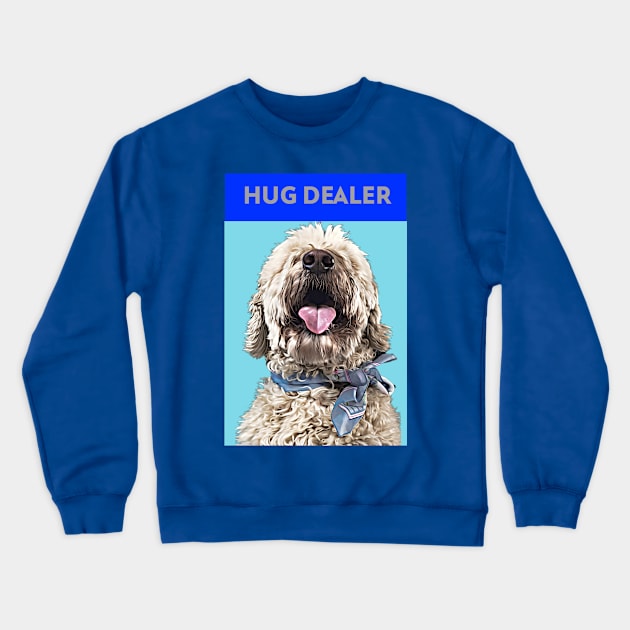 Hug Dealer (Doodle dog) Crewneck Sweatshirt by PersianFMts